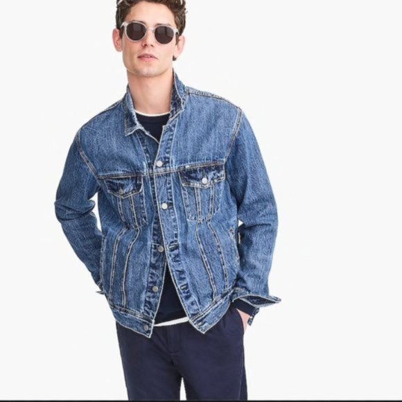 J. Crew Men's Classic Denim Jacket NWT - Picture 1 of 6